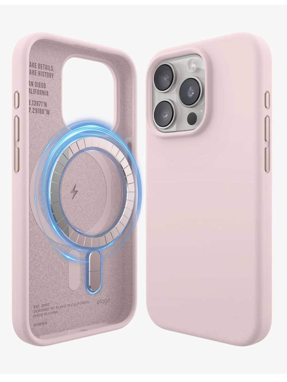 NEW Elago MagSafe Silicone Case for iPhone 15 Pro - Pink